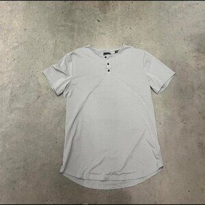 Essential cuts ribbed neck‎ Henley tee shirt